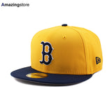 ニューエラ キャップ 59FIFTY ボストン レッドソックス MLB 2T TEAM BASIC FITTED CAP YELLOW NAVY NEW ERA BOSTON RED SOX
