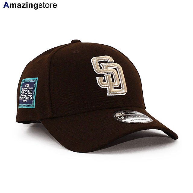 2024開幕ソウルシリーズモデル ニューエラ 9FORTY サンディエゴ パドレス MLB 2024 WORLD TOUR SEOUL SERIES ALT STRAPBACK CAP BROWN