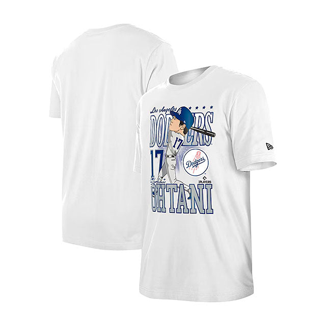 大谷翔平モデル 海外取寄 ニューエラ Tシャツ MLB CARICATURE T-SHIRT WHITE