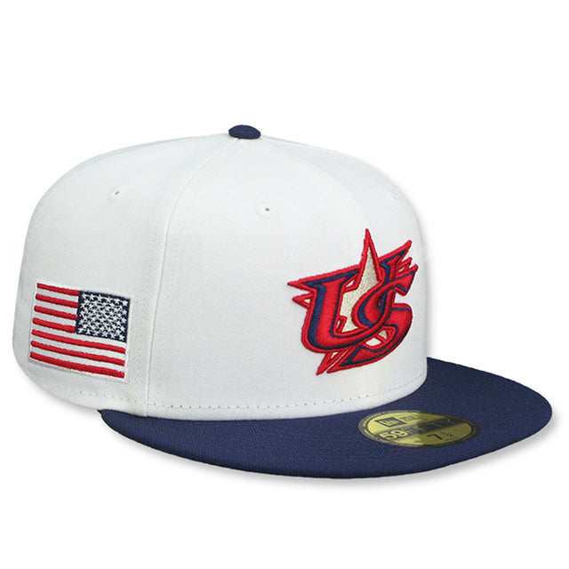 ニューエラ キャップ 59FIFTY WBC アメリカ 帽子 2023 WORLD BASEBALL CLASSIC FITTED CAP WHITE NAVY NEW ERA USA