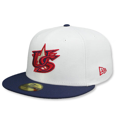 ニューエラ キャップ 59FIFTY WBC アメリカ 帽子 2023 WORLD BASEBALL CLASSIC FITTED CAP WHITE NAVY NEW ERA USA