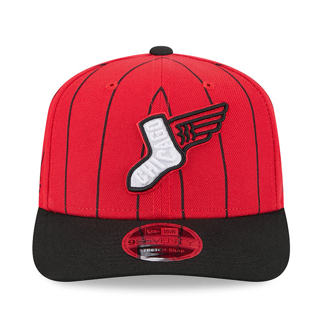 海外取寄 シティコネクト ニューエラ キャップ 9SEVENTY シカゴ ホワイトソックス MLB CITY CONNECT STRETCH SNAPBACK CAP RED-BLACK