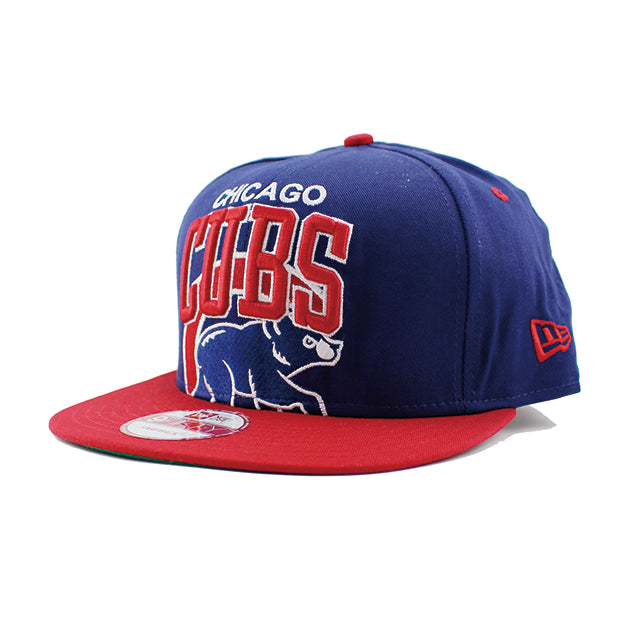 ニューエラ 9FIFTY シカゴ カブス MLB SUPER-LOGO ARCH SNAPBACK CAP ROYAL-RED