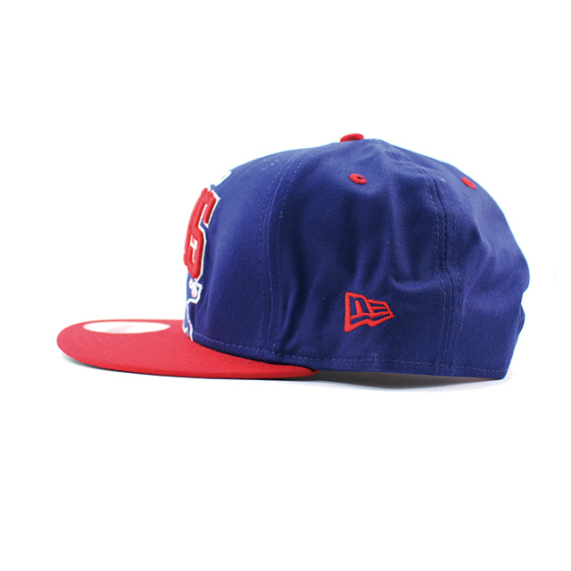 ニューエラ 9FIFTY シカゴ カブス MLB SUPER-LOGO ARCH SNAPBACK CAP ROYAL-RED