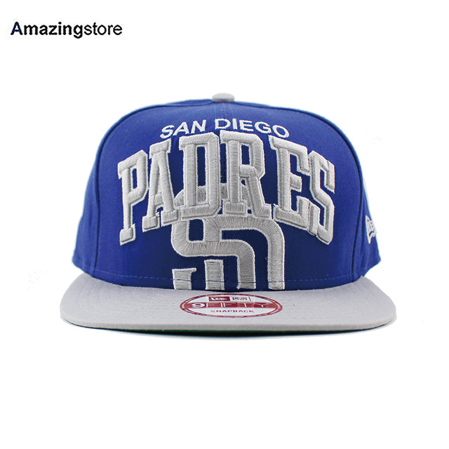 ニューエラ 9FIFTY サンディエゴ パドレス MLB SUPER-LOGO ARCH SNAPBACK CAP ROYAL-GREY