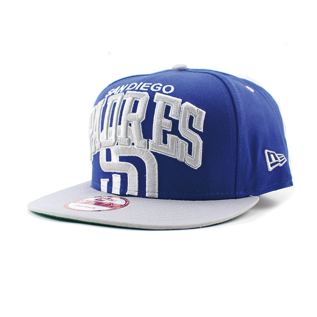 ニューエラ 9FIFTY サンディエゴ パドレス MLB SUPER-LOGO ARCH SNAPBACK CAP ROYAL-GREY