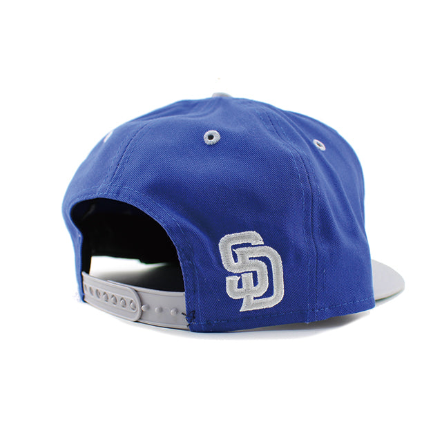 ニューエラ 9FIFTY サンディエゴ パドレス MLB SUPER-LOGO ARCH SNAPBACK CAP ROYAL-GREY