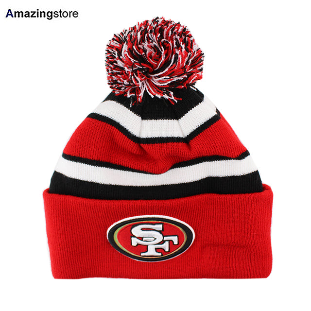 ニューエラ ニット ビーニー サンフランシスコ 49ERS NFL BIG-SCREEN KNIT BEANIE RED BLACK
