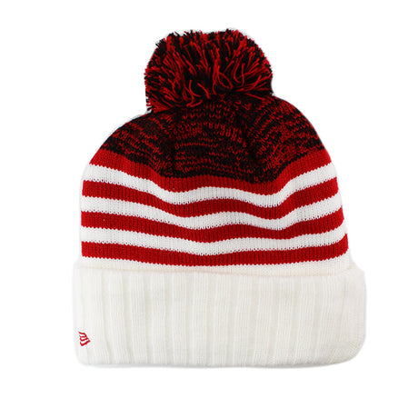 ニューエラ ニット ビーニー サンフランシスコ 49ERS NFL SNOW FALL KNIT BEANIE RED BLACK