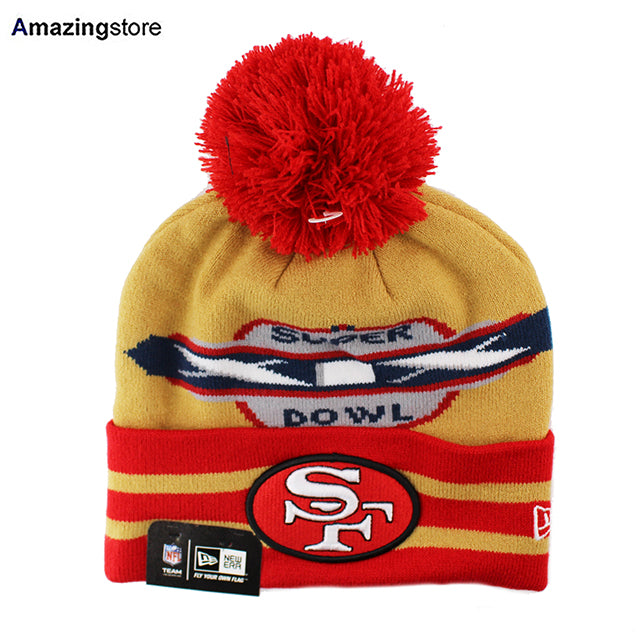 ニューエラ ニット ビーニー サンフランシスコ 49ERS NFL SUPER BOWL XIX KNIT BEANIE GOLD