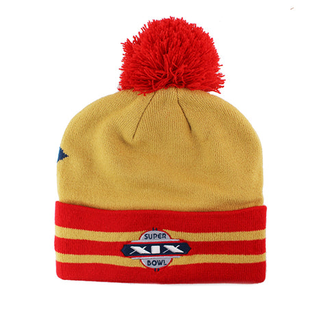 ニューエラ ニット ビーニー サンフランシスコ 49ERS NFL SUPER BOWL XIX KNIT BEANIE GOLD