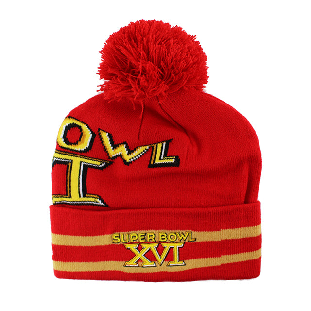 ニューエラ ニット ビーニー サンフランシスコ 49ERS NFL SUPER BOWL XVI KNIT BEANIE RED