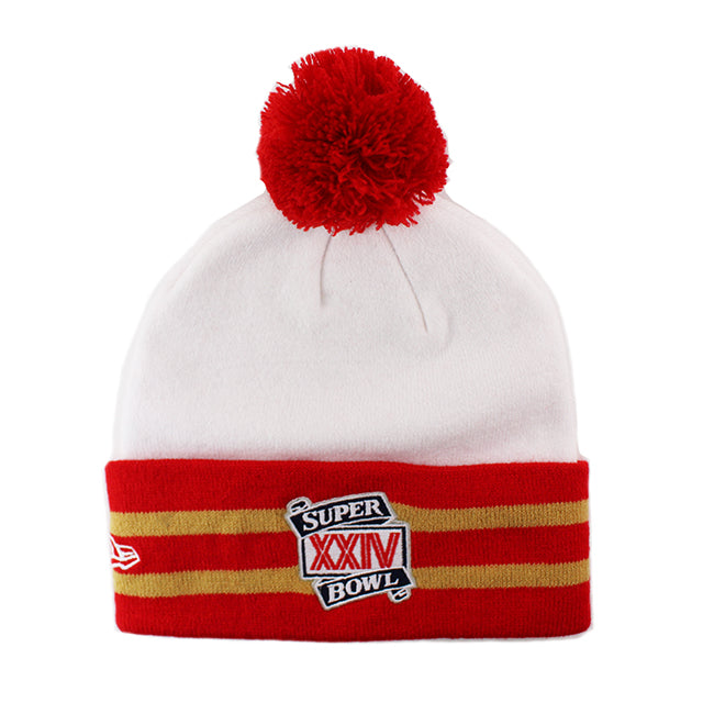 ニューエラ ニット ビーニー サンフランシスコ 49ERS NFL SUPER BOWL XXIV KNIT BEANIE WHITE