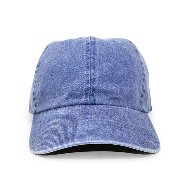 ニューハッタン PIGMENT DYED BLANK BASEBALL LOW PROFILE CAP NEWHATTAN COTTON 無地 BLUE