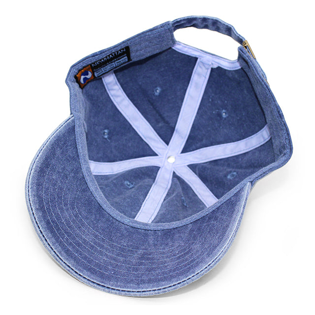 ニューハッタン PIGMENT DYED BLANK BASEBALL LOW PROFILE CAP NEWHATTAN COTTON 無地 BLUE