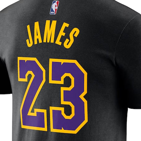 海外取寄 レブロン ジェームスモデル ナイキ Tシャツ 2023-24 CITY EDITION NAME&NUMBER T-SHIRT BLACK LOS ANGELES LAKERS