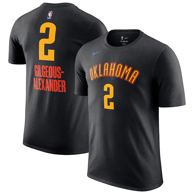 海外取寄 シェイ ギルジャス=アレクサンダーモデル ナイキ Tシャツ 2024-25 CITY EDITION NAME&NUMBER T-SHIRT BLACK