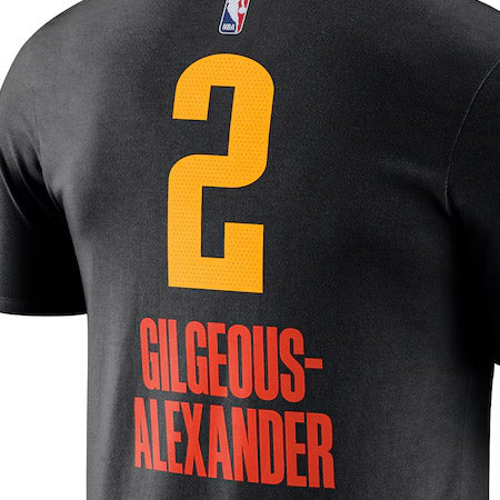 海外取寄 シェイ ギルジャス=アレクサンダーモデル ナイキ Tシャツ 2024-25 CITY EDITION NAME&NUMBER T-SHIRT BLACK