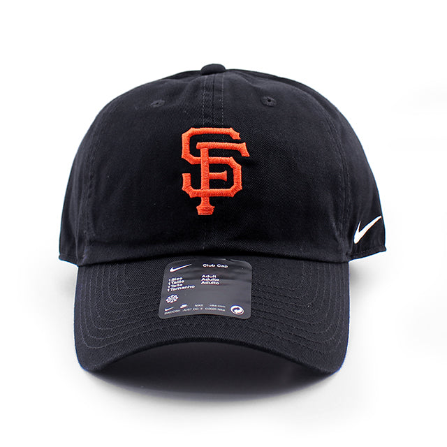 ナイキ キャップ サンフランシスコ ジャイアンツ NIKE CLUB UNSTRUCTURED ORGANIC COTTON CAP BLACK