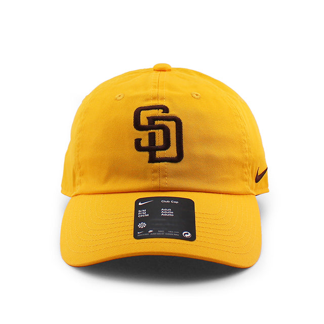 ナイキ キャップ サンディエゴ パドレス NIKE CLUB UNSTRUCTURED ORGANIC COTTON CAP YELLOW