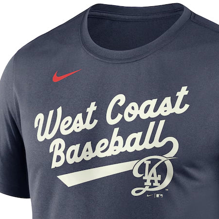 シティコネクト 海外取寄 NIKE Tシャツ ロサンゼルス ドジャース 2025 CITY CONNECT TEAM PHRASE SCRIPT LEGEND PERFORMANCE T-SHIRT NAVY