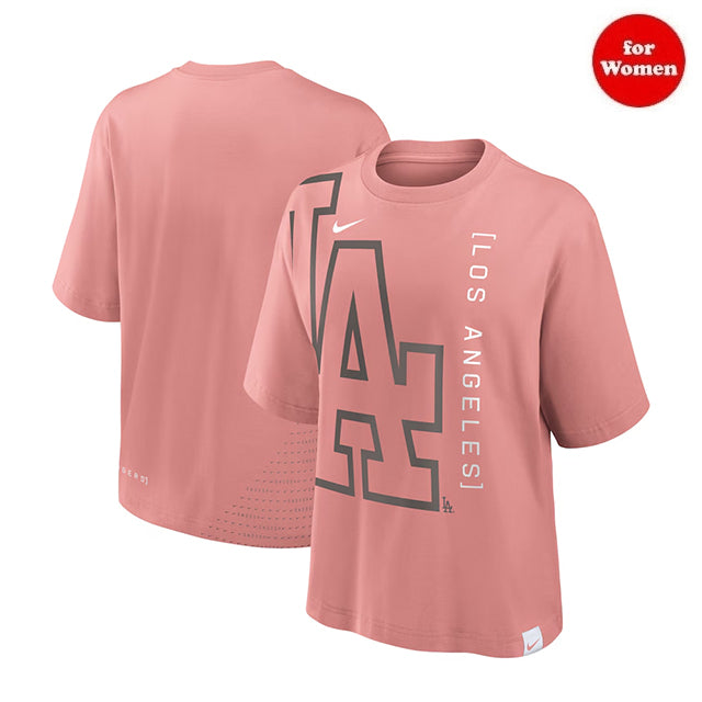 ナイキ 女性用 Tシャツ 海外取寄 ロサンゼルス ドジャース MLB WOMEN'S STATEMENT BOXY T-SHIRT PINK