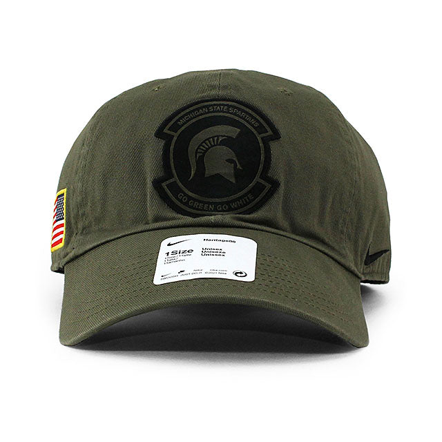 ナイキ キャップ ミシガンステイト スパルタンズ NCAA HERITAGE 86 MILITARY PACK CAP H86 OLIVE NIKE MICHIGAN STATE SPARTANS