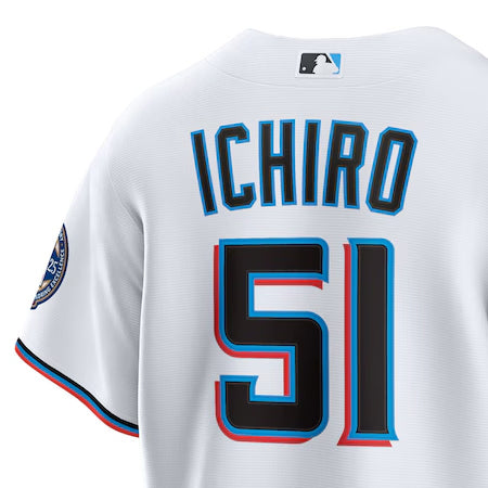 イチロー 2025 日米 野球殿堂入り 海外取寄 ナイキ ホーム ユニフォーム マイアミ マーリンズ