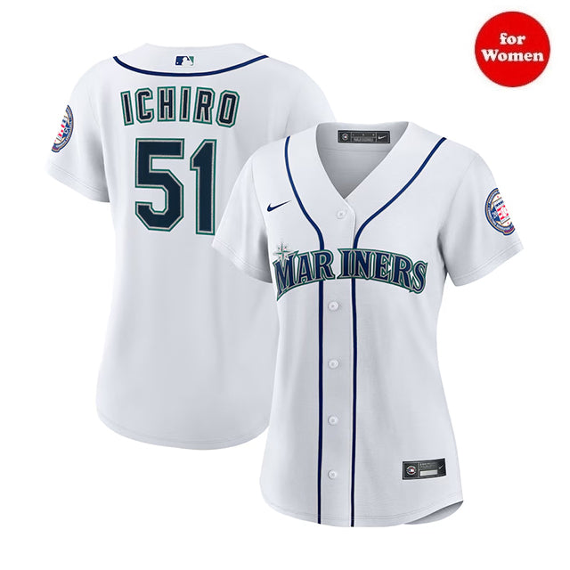イチロー 2025 日米 野球殿堂入り海外取寄 女性用 ナイキ ホーム ユニフォーム シアトル マリナーズ