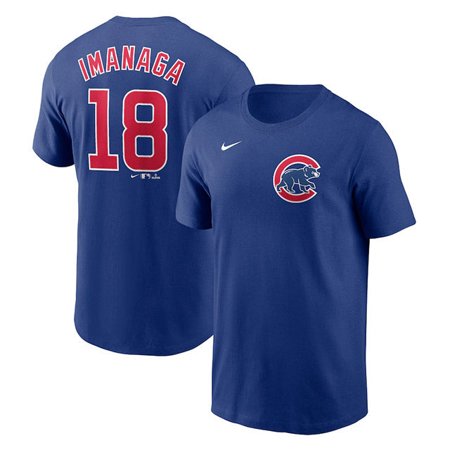即日発送 今永昇太モデル NIKE Tシャツ シカゴ カブス PLAYER NAME&NUMBER T-SHIRT BLUE