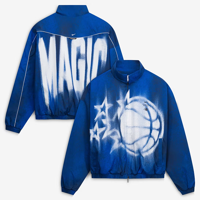 海外取寄 ナイキ ジャケット オーランド マジック JACKET 2026-27 STANDARD ISSUE ON-COURT GAME THEATER LOUD FULL-ZIP JACKET BLUE