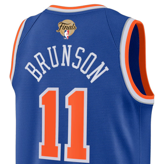 ジェイレン ブランソンモデル 海外取寄 ナイキ レプリカユニフォーム ニューヨーク ニックス 2026 NBA FINALS PATCH SWINGMAN JERSEY ICON EDITION BLUE