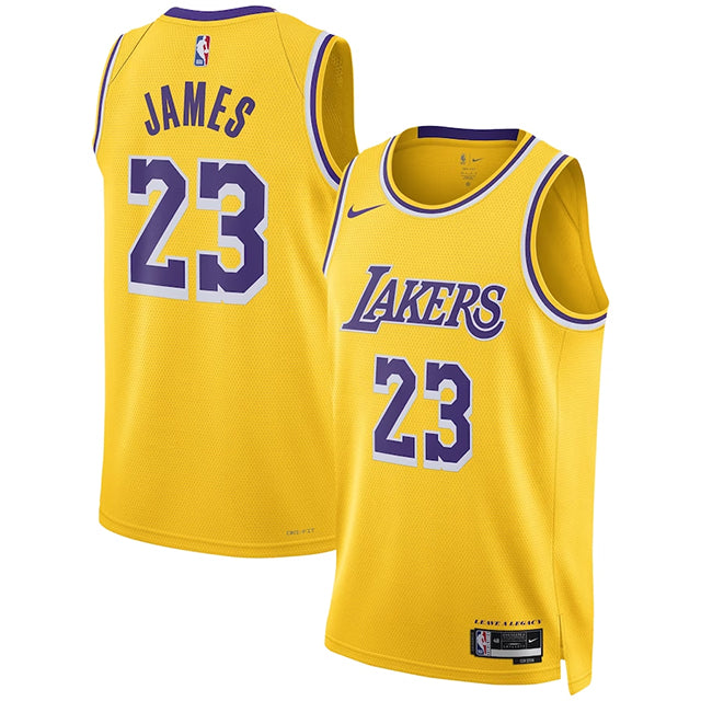 レブロン ジェームスモデル 海外取寄 ナイキ レプリカユニフォーム ロサンゼルス レイカーズ SWINGMAN JERSEY GOLD