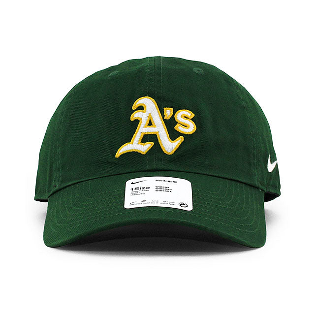 ナイキ キャップ アスレチックス MLB HERITAGE 86 LOGO STRAPBACK CAP H86 GREEN