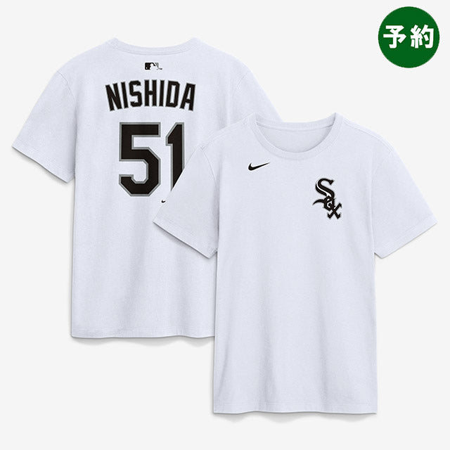 6/18締切・予約販売 西田陸浮モデル ナイキ Tシャツ シカゴ ホワイトソックス MLB 2026 NAME & NUMBER T-SHIRT WHITE