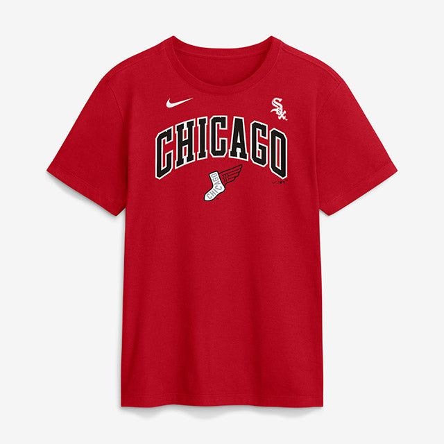 6/18締切・予約販売 西田陸浮モデル ナイキ Tシャツ シカゴ ホワイトソックス MLB 2026 CITY CONNECT NAME & NUMBER T-SHIRT RED