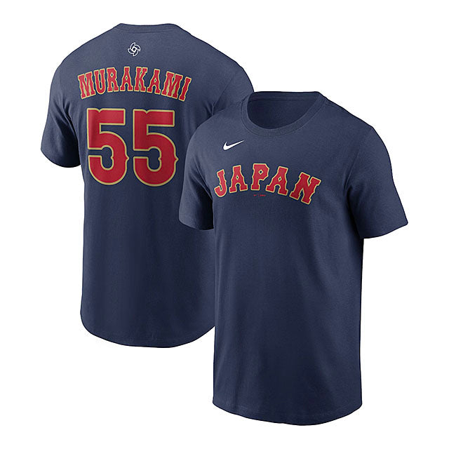 WBC 村上宗隆モデル 海外取寄 ナイキ Tシャツ 日本代表 2026 WORLD BASEBALL CLASSIC NAME&NUMBER T-SHIRT NAVY