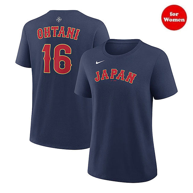 女性用 WBC 大谷翔平モデル 海外取寄 ナイキ Tシャツ 日本代表 2026 WORLD BASEBALL CLASSIC NAME&NUMBER T-SHIRT NAVY