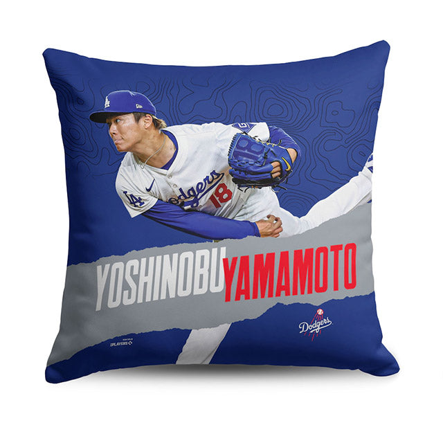 山本由伸モデル 海外取寄 クッション ロサンゼルス ドジャース MLB PRINTED THROW PILLOW