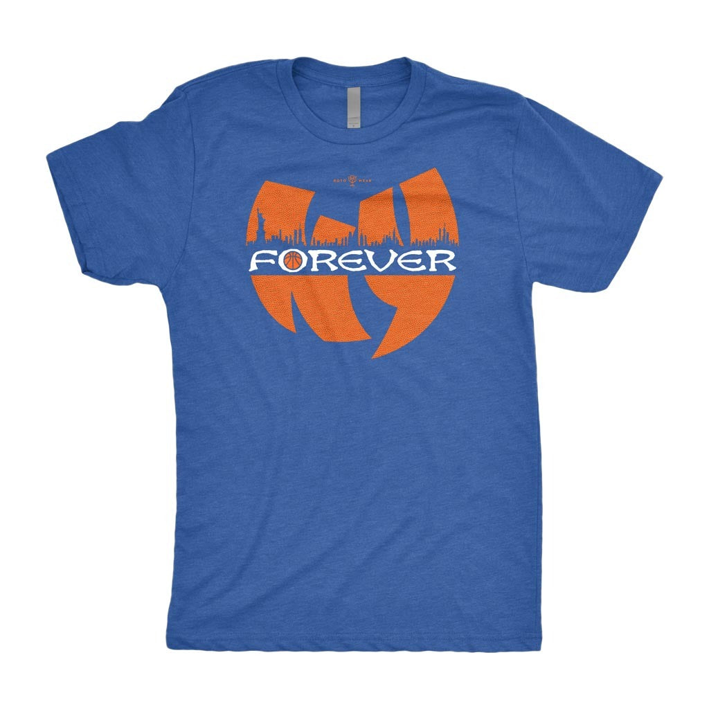 53年振りNBAファイナル優勝 海外取寄 ニューヨーク ニックス Tシャツ NY FOREVER T-SHIRT ROYAL BLUE