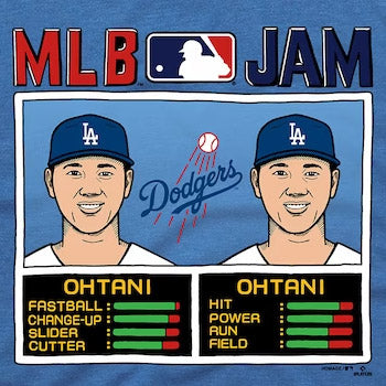 大谷翔平モデル 海外取寄 オマーシュ Tシャツ MLB JAM ロイヤルブルー ロサンゼルス ドジャース