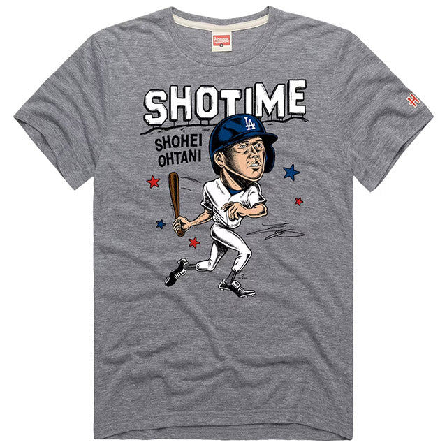 大谷翔平モデル 海外取寄 オマーシュ Tシャツ MLB SIGNATURE GREY ロサンゼルス ドジャース