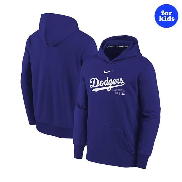 海外取寄 子供用 ナイキ プルオーバーフーディー ロサンゼルス ドジャース MLB YOUTH AUTHENTIC COLLECTION PRACTICE PERFORMANCE PULL OVER HOODIE ROYAL BLUE