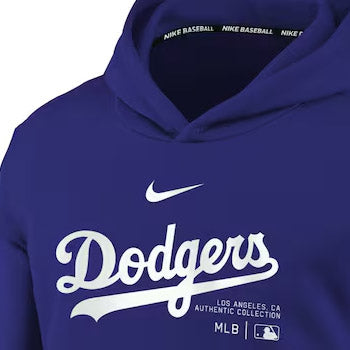 海外取寄 子供用 ナイキ プルオーバーフーディー ロサンゼルス ドジャース MLB YOUTH AUTHENTIC COLLECTION PRACTICE PERFORMANCE PULL OVER HOODIE ROYAL BLUE