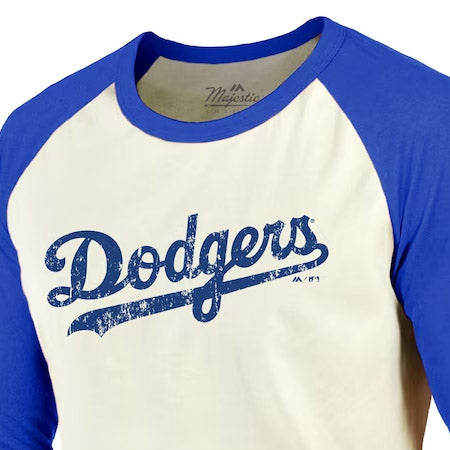 大谷翔平モデル 海外取寄 ラグランTシャツ SOFT HAND THREE-QUARTER RAGLAN SLEEVE T-SHIRT CREAM-ROYAL