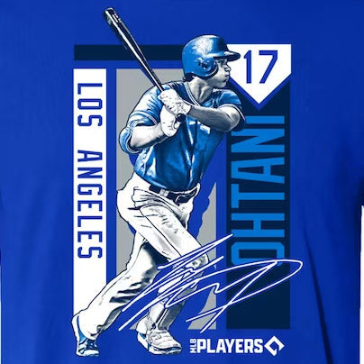 大谷翔平モデル 海外取寄 Tシャツ COLORBLOCK ROYAL BLUE ロサンゼルス ドジャース