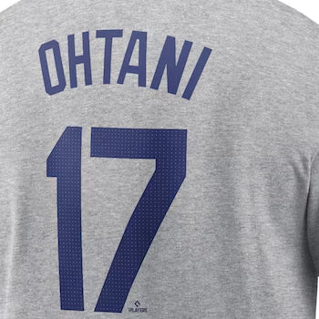 大谷翔平モデル 海外取寄 NIKE Tシャツ ロサンゼルス ドジャース NAME&NUMBER T-SHIRT GREY