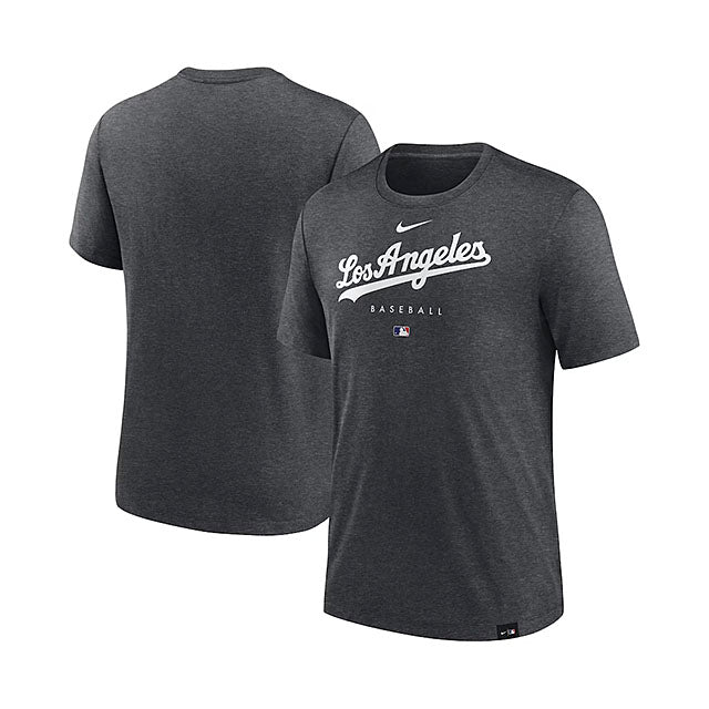 海外取寄 NIKE Tシャツ ロサンゼルス ドジャース AUTHENTIC COLLECTION EARLY WORK TRI-BLEN PERFORMANCE T-SHIRT HEATHER CHARCOAL