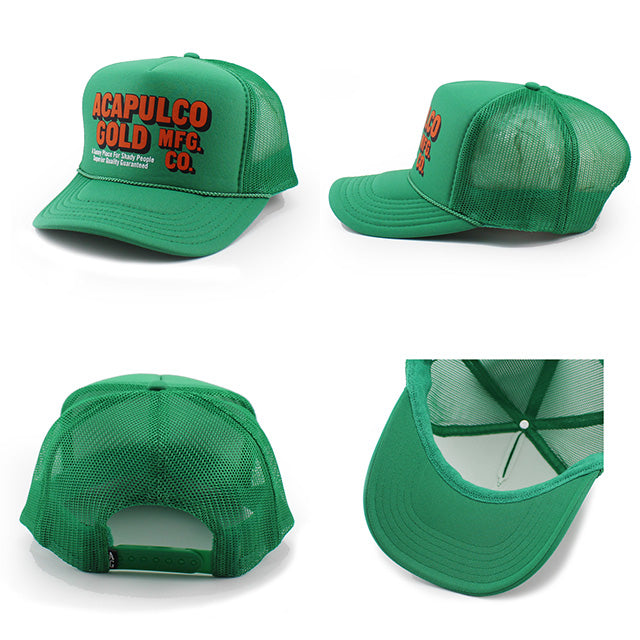 3色展開 アカプルコ ゴールド OJ LOGO TRUCKER CAP