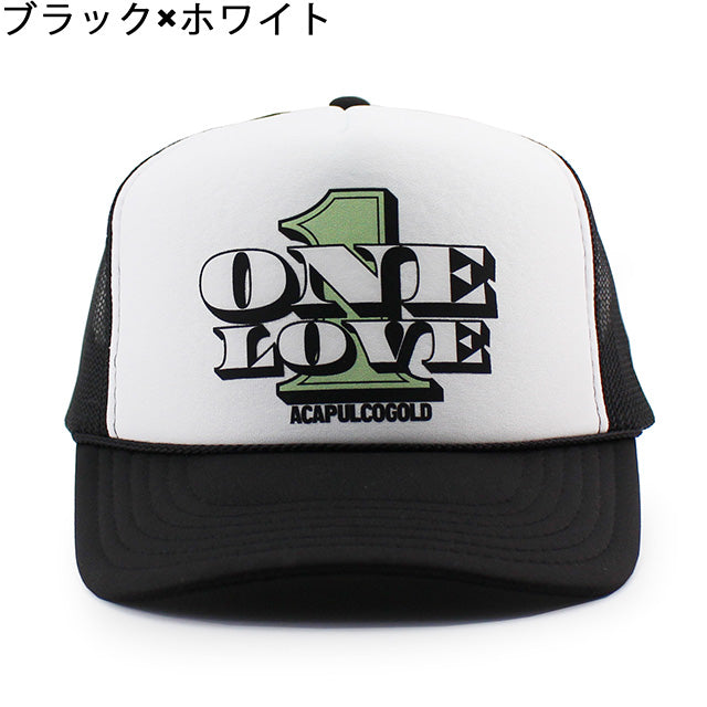 3色展開 アカプルコ ゴールド ONE LOVE TRUCKER CAP